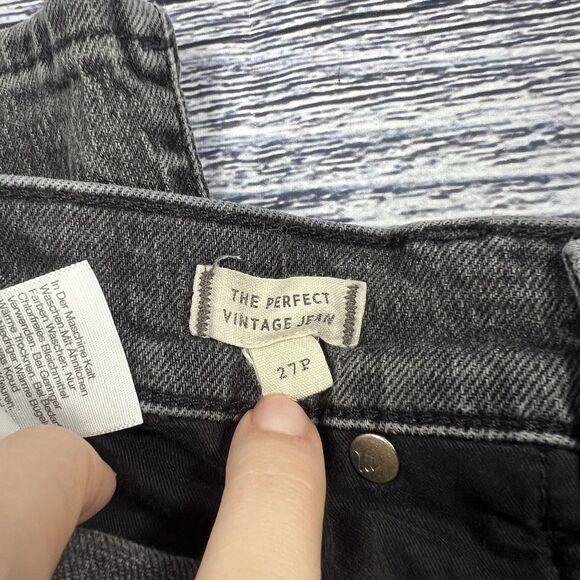 Madewell The Petite Perfect Vintage High Rise Lunar Black Jeans Women's Size 27P - Picture 7 of 10